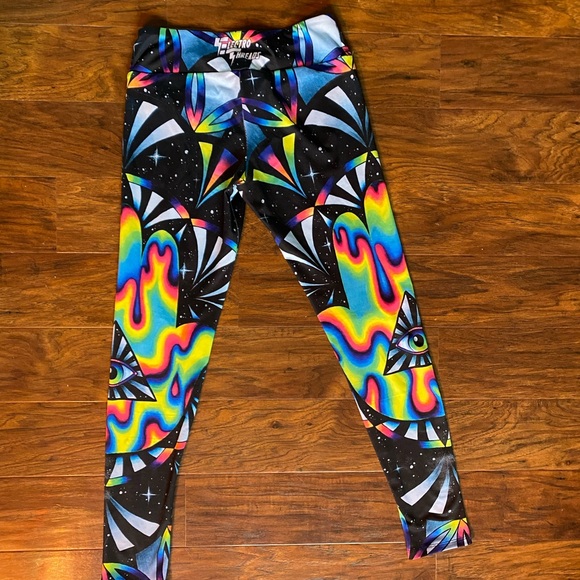 ElectroThreads Psychedelic Eye Rainbow Leggings - Picture 2 of 5